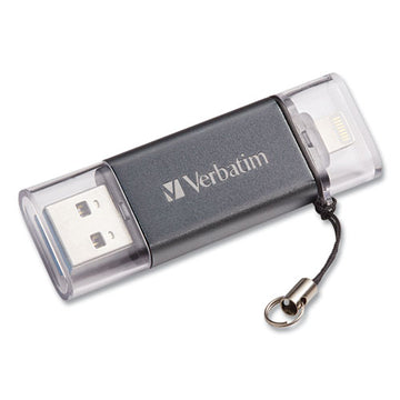 Verbatim® Store 'n' Go Dual Usb 3.0 Flash Drive For Apple Lightning Devices, 64 Gb, Graphite freeshipping - TVN Wholesale